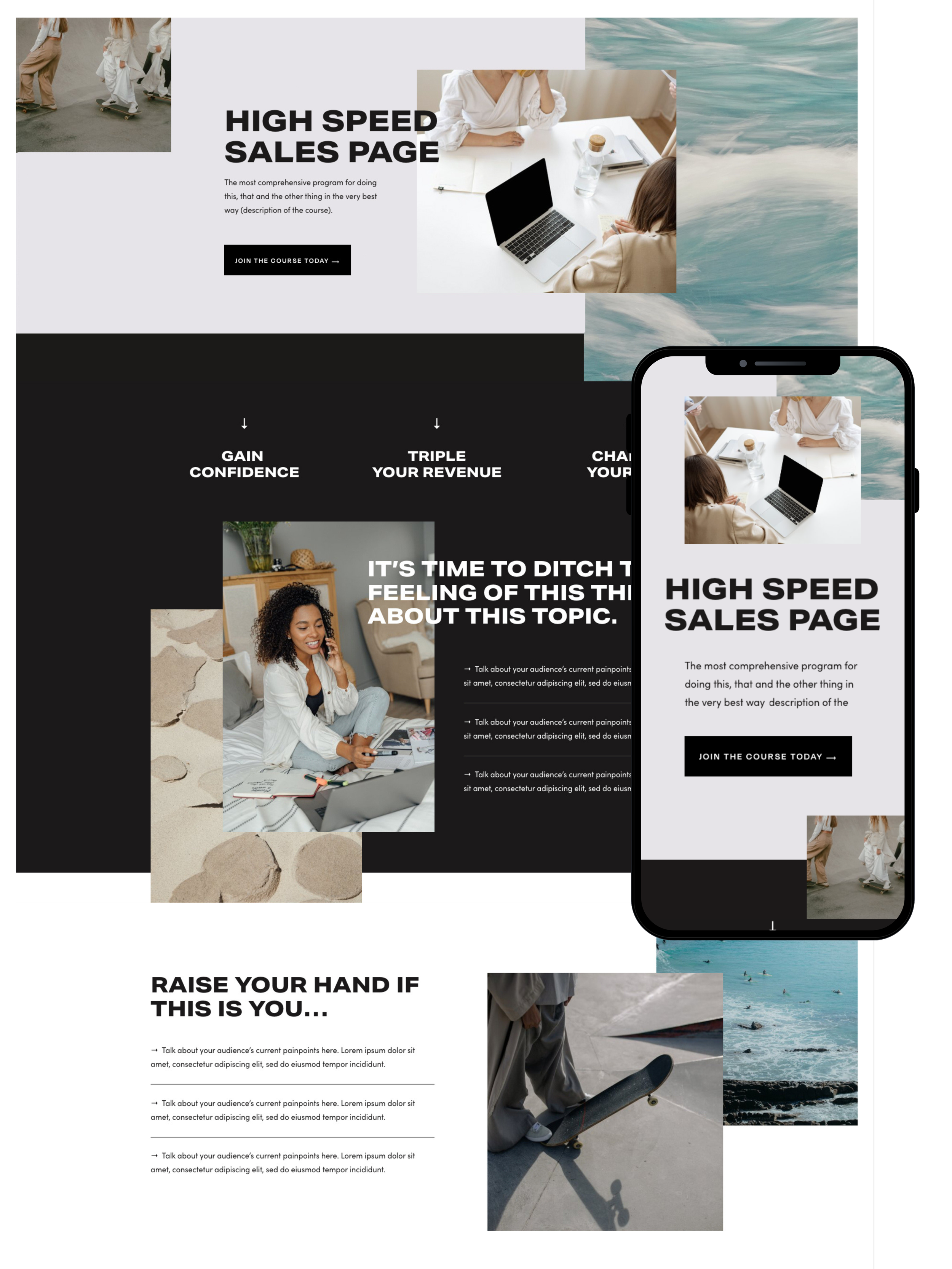 Sales Page Design | Elite Launch Design - Create in Sweden for Higher Conversions